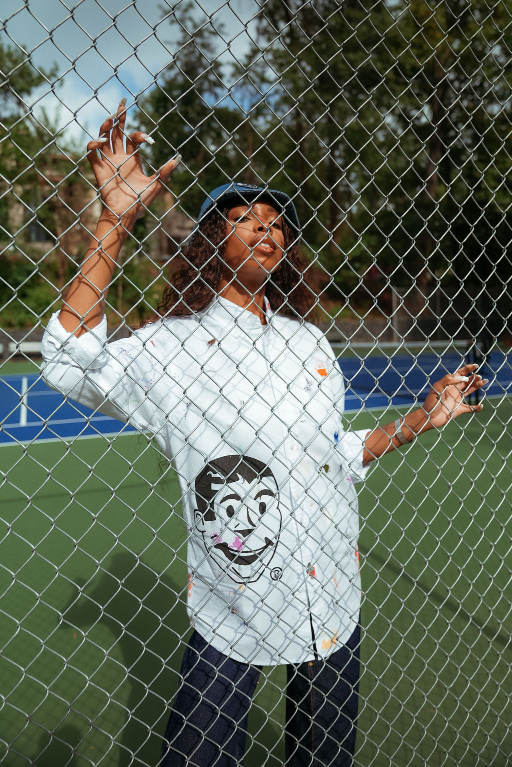 Hand Painted Button Down