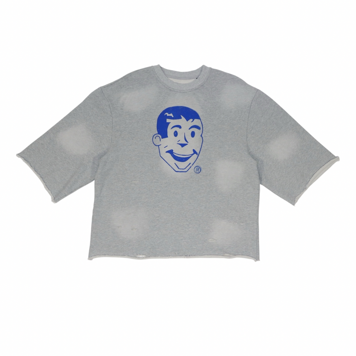 Distressed Crop Crewneck