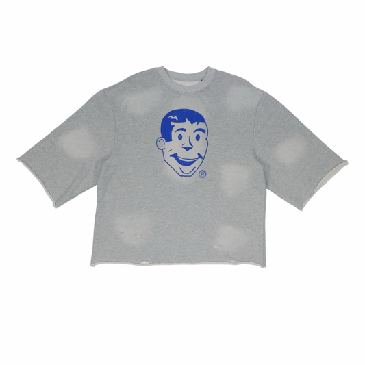 Distressed Crop Crewneck