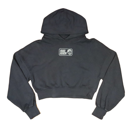 Corporate Logo Crop Hoodie